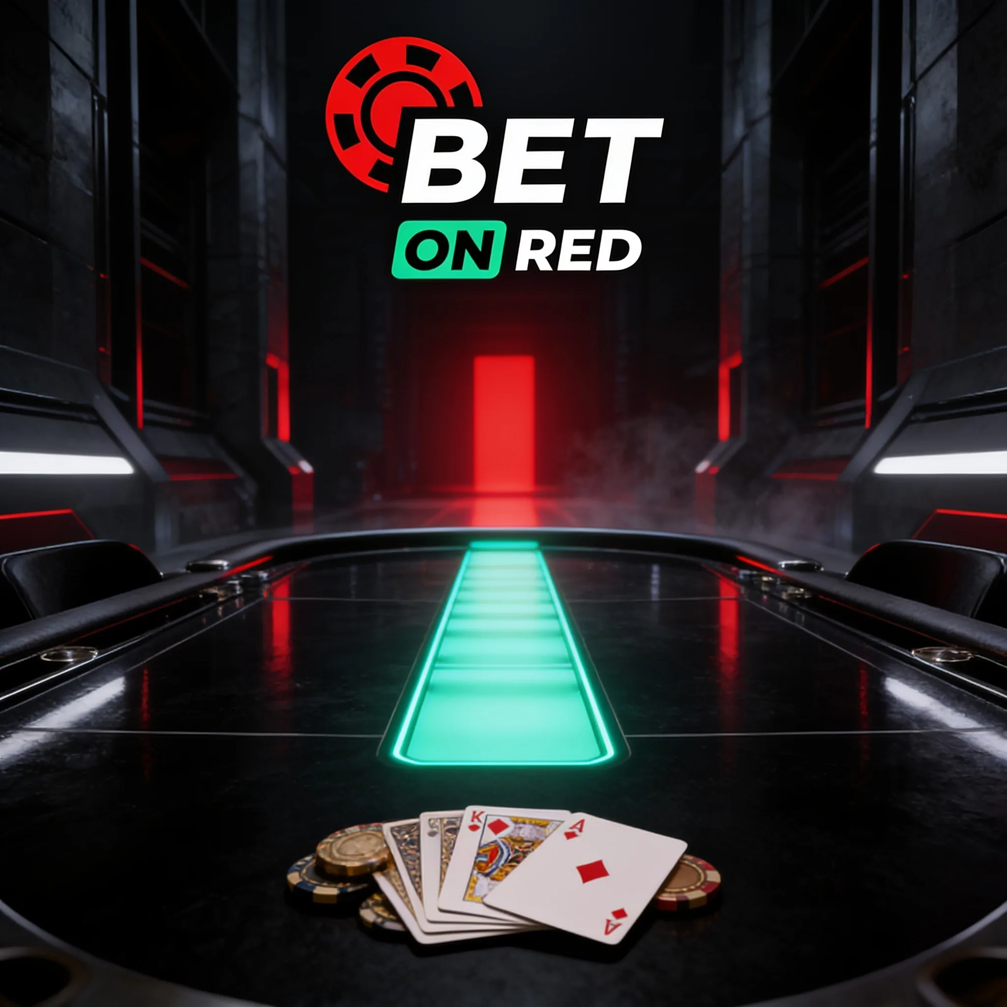 BetOnRed Casino Tisch mit Karten und Jetons